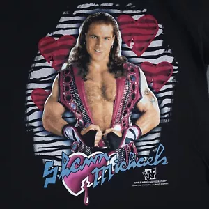 Vintage Shawn Michaels Heartbreak Kid Shirt Large 1997 Titan Sports WWF WWE HBK - Picture 1 of 8