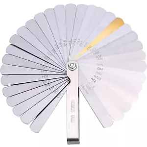 Stainless Steel Feeler Gauge Dual Marked Metric and Imperial Measuring Tool(0.04 - Picture 1 of 12