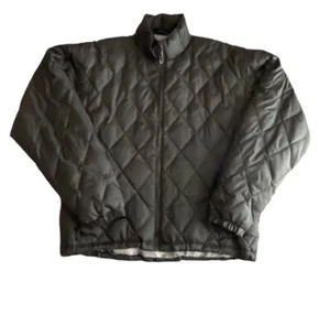 Steve & Barry's Mens Double Down Puffer Jacket XXL Diamond Print Goose Full Zip - Picture 1 of 12