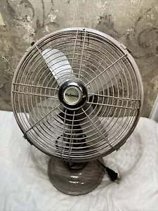 Vtg Retro OD 12" Holmes Desk Fan Oscillating 3 Speeds HAOF12R 4 Metal Blades - Picture 1 of 9