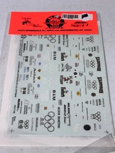 Slixx NHRA 1188 Vintage Waterslide Decals 1/24 Pittman A/GS 1940 Willys NOS NEW - Picture 1 of 2