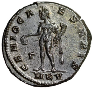 Maximinus II Daia as Caesar AE Follis "Genius" Cyzicus Extremely Fine - Picture 1 of 5