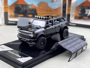 ZD Shadow 1:64 Black Bronco ORV SUV 4 Doors Sports Model Diecast Metal Car BN - Picture 1 of 13
