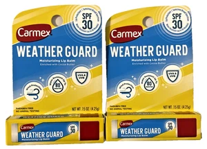 Carmex Weather Guard Moisturizing Lip Balm SPF 30 Lot of 2 Discontinued - Picture 1 of 4