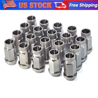 20X Muteki SR48 Super Tuner Lug Nuts With Key CHROME SILVER 12x1.5 Extended - Image 1 of 4