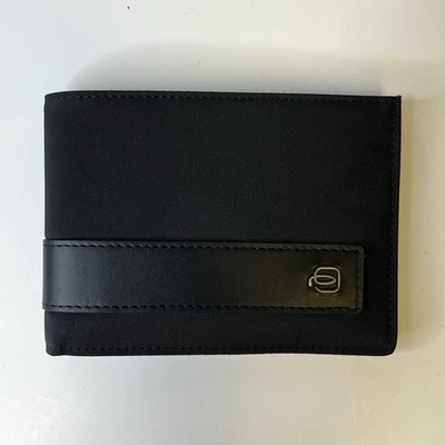 NWT! PIQUADRO Black Nero Nylon Technical Wallet RFID Blocking - Large - Image 1 of 4