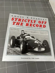 VINTAGE CAR BOOK STRICTLY OFF THE RECORD LOUIS STANLEY MOTOR RACING MANCAVE - Picture 1 of 15