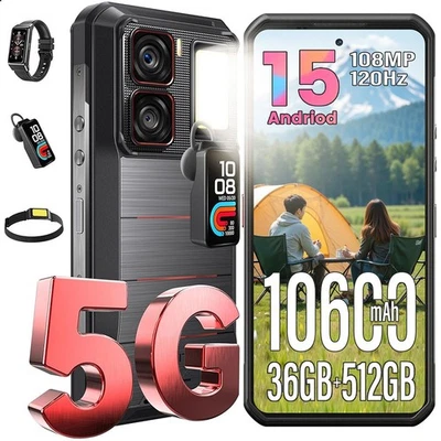 OUKITEL WP300 5G Outdoor Smartphone 36GB+512GB Modulare abnehmbare Uhr Handy NFC - Bild 1 von 4