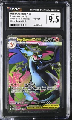 CGC 9.5 - Mega Charizard X ex 109/094 Ultra Rare - Pokemon Phantasmal Flames - Image 1 of 3