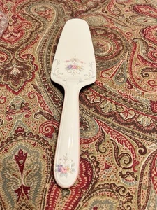 Spatola da dessert Cake Server Christopher Stuart Bone China # Y 1013 Spring Crest - Foto 1 di 7