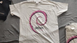 Debian / Linux T-Shirt hellgrau Neu Größe S - Bild 1 von 2