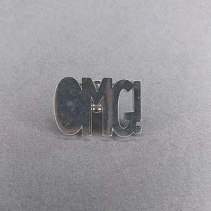 OMG! Silver-Toned Lapel Hat Jacket Pin - Picture 1 of 2