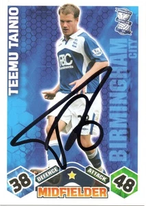 TEEMU TAINIO SIGNED BIRMINGHAM 2009/2010 MATCH ATTAX TRADING CARD+COA - Picture 1 of 1