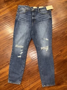 Damen UNIVERSAL THREAD Jeans Größe 16S neu mit Etikett hoher Bund Distress Skinny Super Stretch - Bild 1 von 6