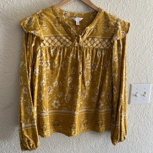 Boho Style, Long Sleeve, Fall Women’s Top, Size 8-10 M - Picture 1 of 5