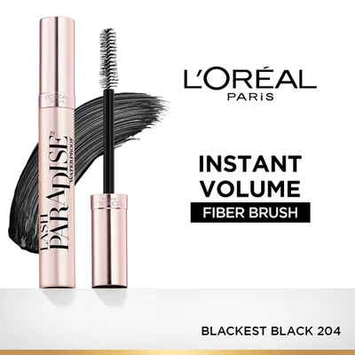 L'Oreal Paris Voluminous Lash Paradise Mascara - 204 Blackest Black (7.6ml) FS - Image 1 of 2