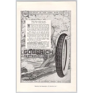 1918 Goodrich Tires Vtg Print Ad Akron Oh Silvertown Cords Red Double Diamond - Picture 1 of 1