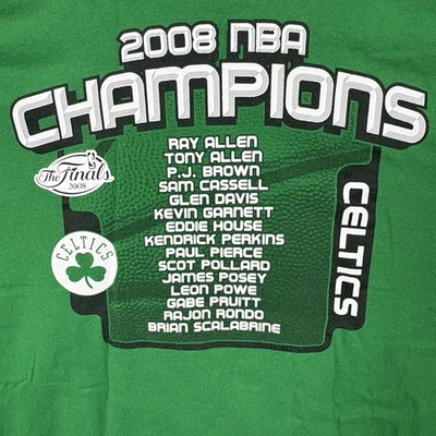 Camiseta Boston Celtics 2008 Campeones de la NBA Camiseta Hombre Grande Verde Adidas Granate Foto 1 de 4