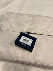 Ralph Lauren Bio-Baumwolle Bethany Jacquard Queen flaches Laken silber NEU 215 $ - Bild 1 von 7