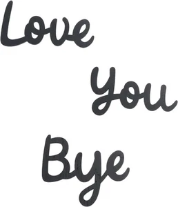 Love You Bye Sign Wall Art Crafts Decorative Wooden Plaque Modern Home Decor NEW - Picture 1 of 5
