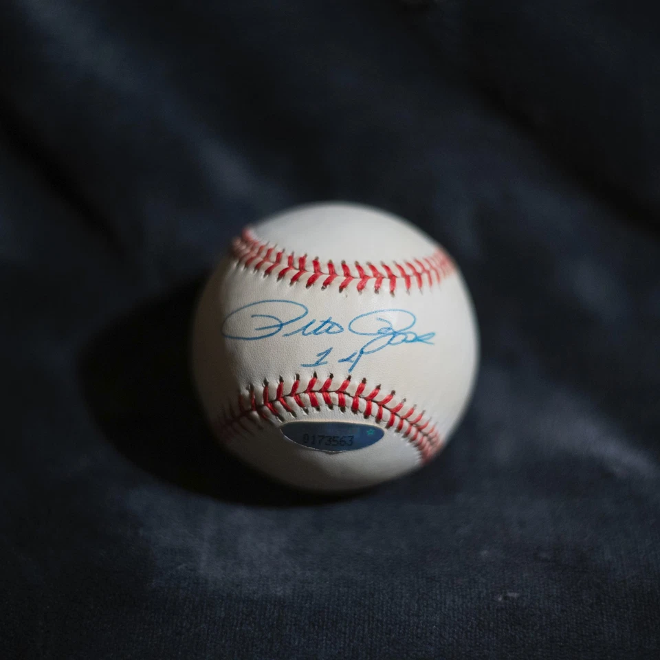 Pete Rose Autografiado Oficial Liga Nacional de Béisbol con Holograma Certificado de Autenticidad Foto 1 de 4