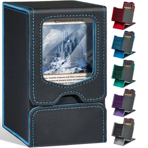 Deck Box for MTG Commander, Magnetic Trading Card Storage Box with Commander ... - Bild 1 von 7