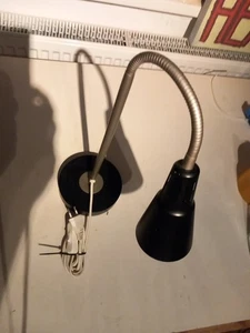 Vintage IKEA TYP B0603 KVART Tischlampe Schwanenhals verstellbar schwarz silber - Bild 1 von 7