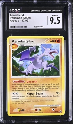 CGC 9.5 Aerodactyl 13/99 Rare Arceus Pokémon Card - Image 1 of 2