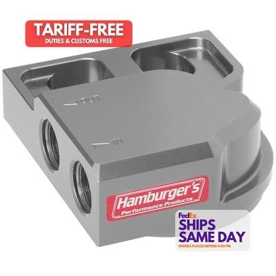 Trans-Dapt 3301, One Natural Aluminum Sin Fits gle Filter Remote Oil Filter Base - Image 1 of 4