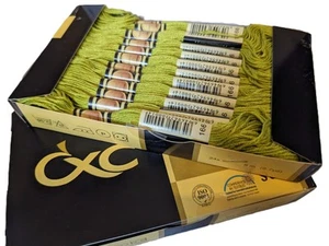 166 light Moss Green CXC Box of 24pcs embroidery thread floss skeins bulk - Picture 1 of 1