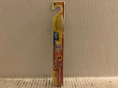 Colgate Plus Power Rangers Yellow Ranger Extra Soft Child PINK toothbrush (1995) - Image 1 of 4