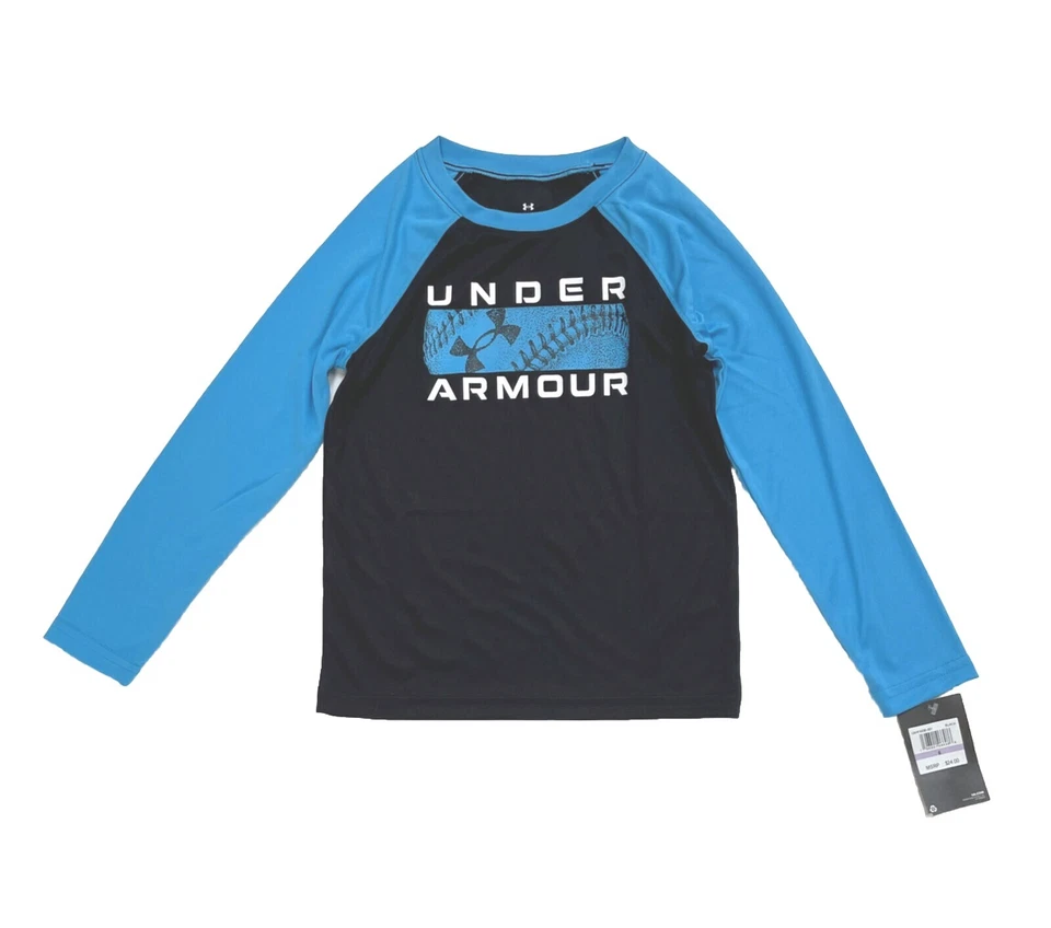 UNDER ARMOUR HeatGear длинным рукавом или с капюшоном Activewear топы; Sz 4-7, YXS-YM новый с Ярлыками - Изображение 1 из 1
