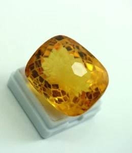 Piedra preciosa de citrino amarillo de gran tamaño 99,50 quilates aprox. Piedra preciosa suelta mejor certificada - Imagen 1 de 10