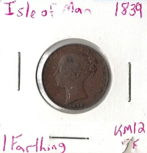 Moneda Isla de Man Farthing 1839 KM12 - Imagen 1 de 3