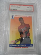1991 Score #671 Chipper Jones RC Rookie Card HOF Atlanta Braves GEM MT 10