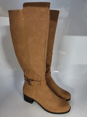 Nautica Minetta/Tan Riding Boots Faux Leather Women's Size 7.5M - Image 1 of 4