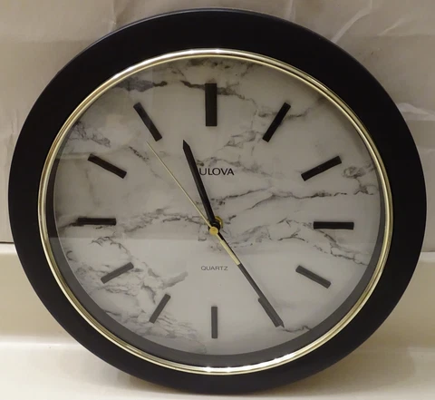 Bulova Decorative Wall Clock Marble Finish C4621 Cover