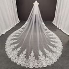 Long Lace Bridal Veil Comb 3.5 Meters 1 Layer Cathedral  Wedding Veil Wedding