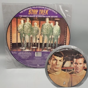 1986 Star Trek Original TV Soundtrack Picture Record Vinyl The Cage/Where No Man - Picture 1 of 9