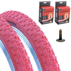 Vandorm BMX Tyres 20 x 1.95" Comp 3 Red with Schrader Valve Inner Tubes Pair - Picture 1 of 6