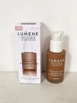Suero de colágeno vegano Lumene en base SPF30 tono 8 NUEVO EN CAJA PRECIO DE VENTA SUGERIDO POR EL FABRICANTE 39,90 £ Foto 1 de 2