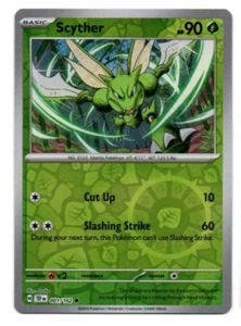 Epic Scyther Pokemon Card - Reverse Holo Foil - Mint Condition - Picture 1 of 2