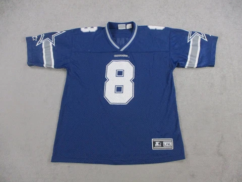 VINTAGE Dallas Cowboys Jersey Mens L/XL Starter 1995 Troy Aikman Quarterback 90s Cover