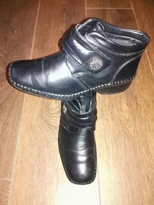 CUSHION WALK LEATHER SLIP ON SHOES SIZE 4 UK IN USED CONDITION - Picture 1 of 8