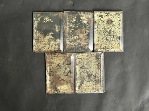RARE OLD VINTAGE HANDMADE ISLAMIC MUGHAL TIME SMALL MIRROR BELGIUM GLASS 5 PCS - Picture 1 of 12