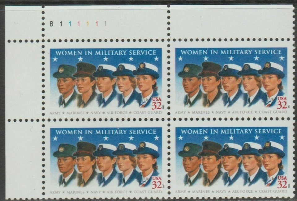 Scott#: 3174 - Women In Military Service 32¢ 1997 BCA Plate Block of Four MNHOG - Image 1 of 1