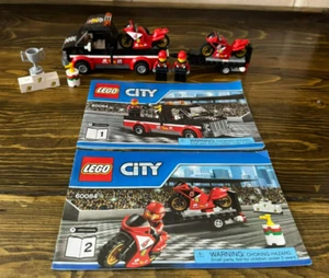 Lego 60084: Juego de transporte de bicicletas de carreras de ciudad - completo con inst y minifiguras - Imagen 1 de 11