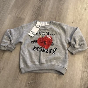 NWT Zara girls Shh It’s A Secret Sequin Sweatshirt top size 6 years - Picture 1 of 8