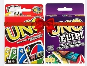 Compatible for Uno Original and Uno Flip Card Games, Combo Pack of 2, Color & Nu - Picture 1 of 1