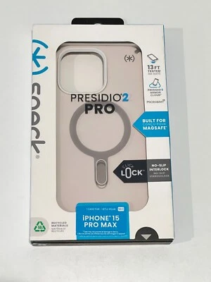 Funda Speck Presidio2 Pro MagSafe ClickLock iPhone 15 Pro Max - Hueso blanqueado Foto 1 de 2